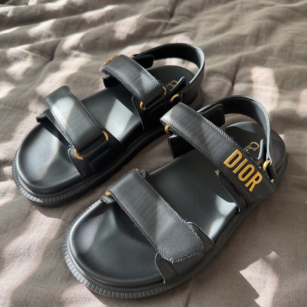 Dior Dioract Slide Black Lambskin